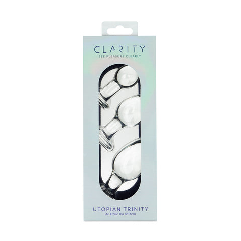 Creative Conceptions Clarity Utopian Trinity Butt Plugs Set - Glass Sex Toys