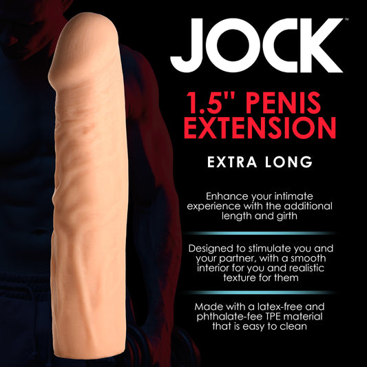 Curve Toys JOCK Extra Long 1.5 Inch Penis Extension Sleeve - Penis Sleeves and Extenders