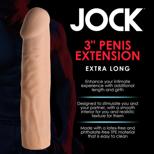 Curve Toys JOCK Extra Long 3 Inch Penis Extension Sleeve - Penis Sleeves and Extenders