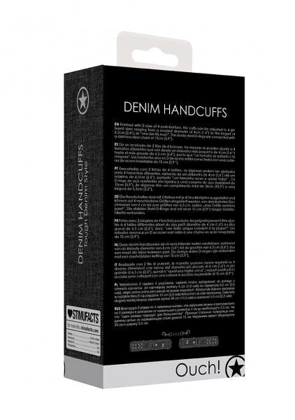 Shots Toys Bondage Play Denim Hand Cuffs - Cuffs And Restraints
