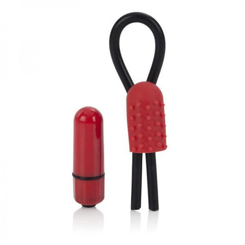 CalExotics 10 Function Vibrating Silicone Stud Lasso Ring - Cock Rings