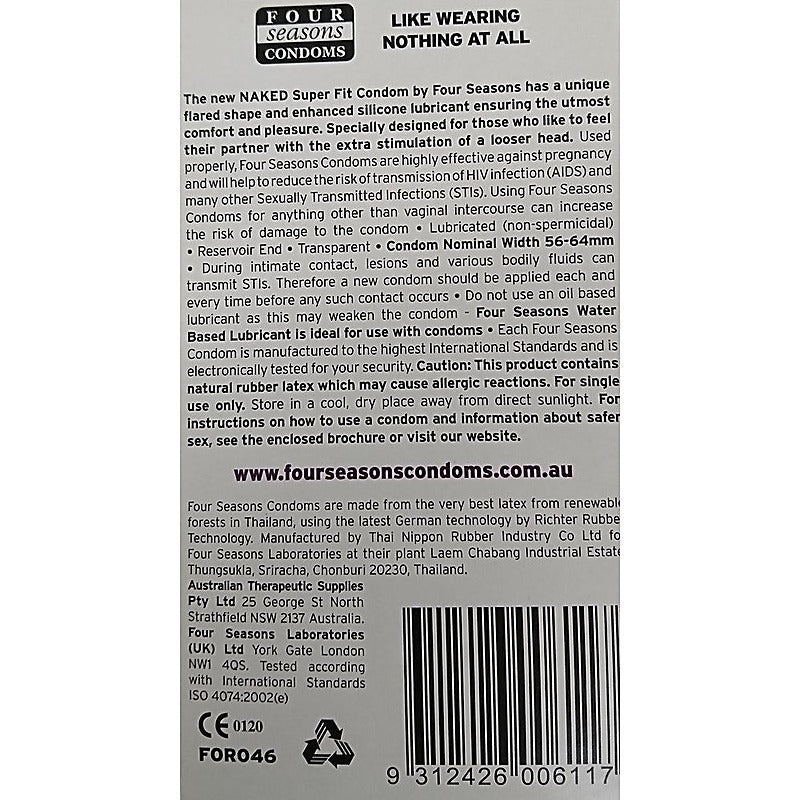 Naked Super Fit Condoms 12 pack - Condoms
