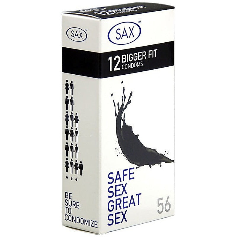 12 Bigger Fit Condoms by Sax - Condoms