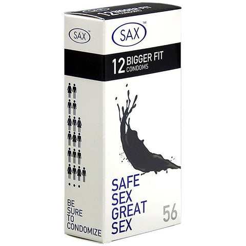 12 Bigger Fit Condoms by Sax - Condoms