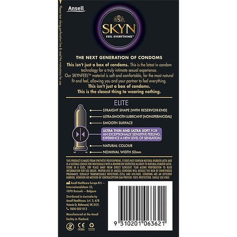 SKYN Elite Non Latex Condom by Ansell - Condoms