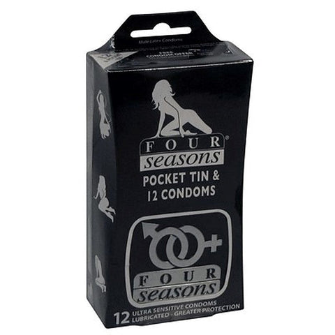 Black Collection - Stretchy Fit Condoms by Four Seasons - Condoms