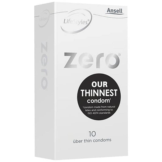 Ansell Zero Uber Thin Condom with Dots 10 pack - Condoms