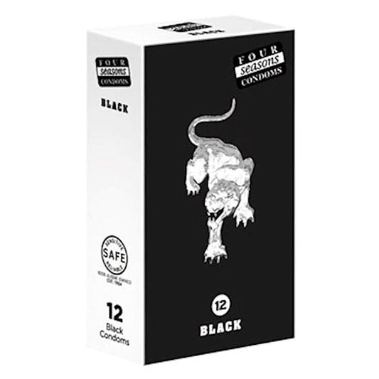 Four Seasons Black 12 pack Adult Condoms - Condoms