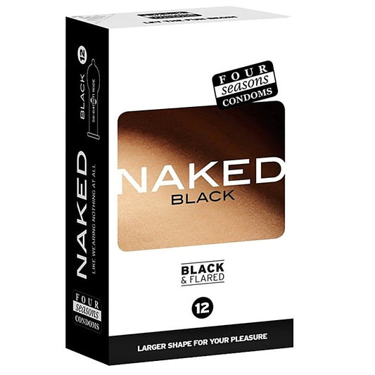Four Seasons Naked Black and Flared 12 pack - Condoms