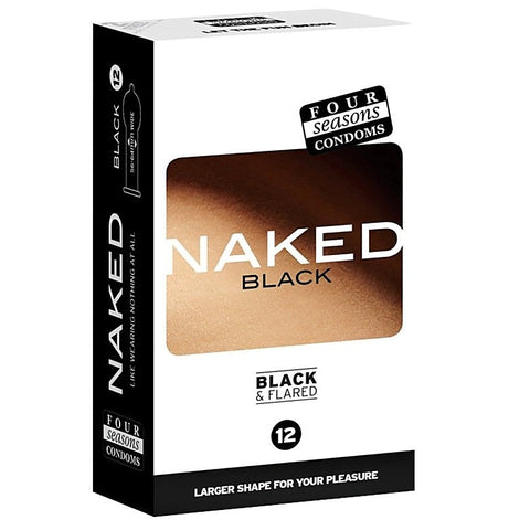 Naked Black and Flared 12 Pack by Four Seasons - Condoms