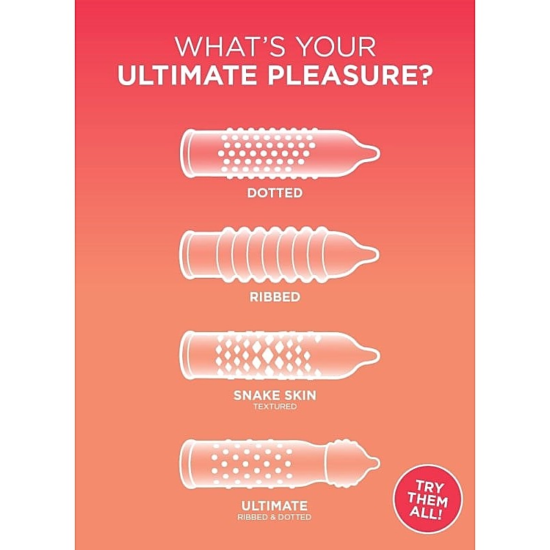 Premium Ultimate Pleasures Condoms by Ansell - Condoms