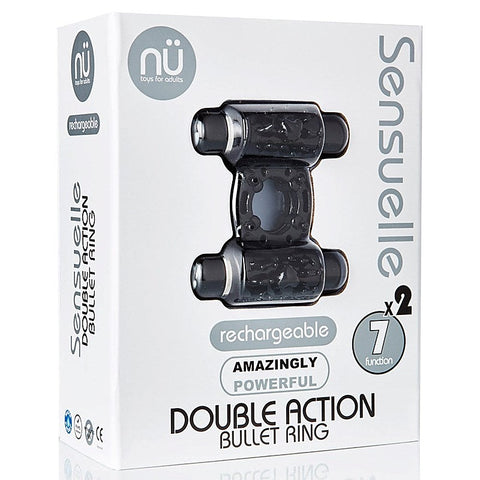 NU Sensuelle Double Action Rechargeable Bullet Ring - Cock Rings