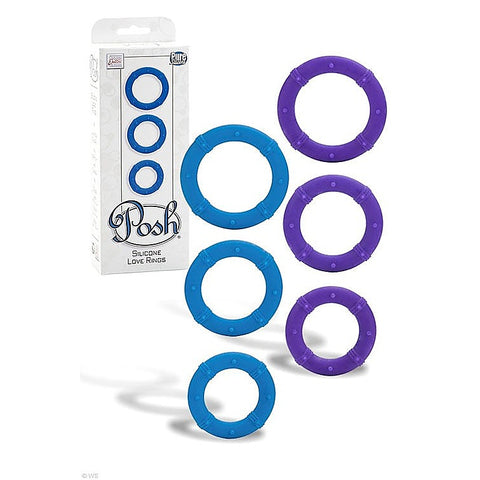 Posh Silicone Stretchy Love Rings by California Exotics - Cock Rings