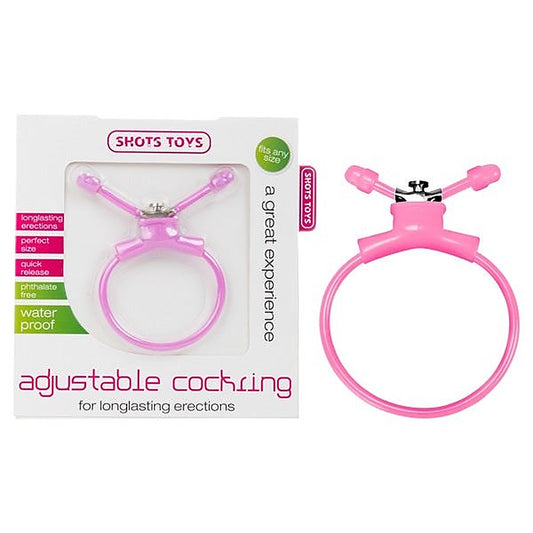 SHOTS Adjustable Cock Ring in Pink - Cock Rings