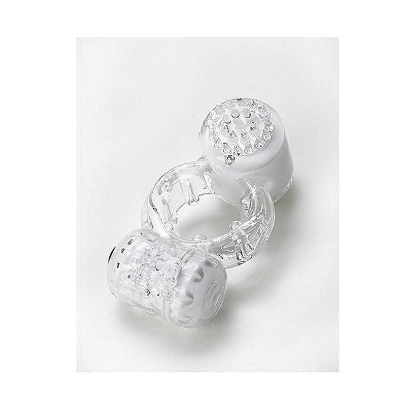 Premium Duet Cock Ring Clear by Vibratex - Cock Rings