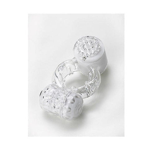 Premium Duet Cock Ring Clear by Vibratex - Cock Rings