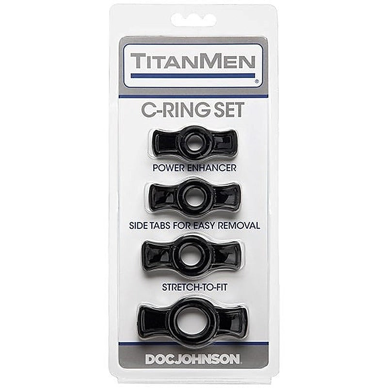 Premium TitanMen Cock Ring Set by Doc Johnson - Cock Ring Sets