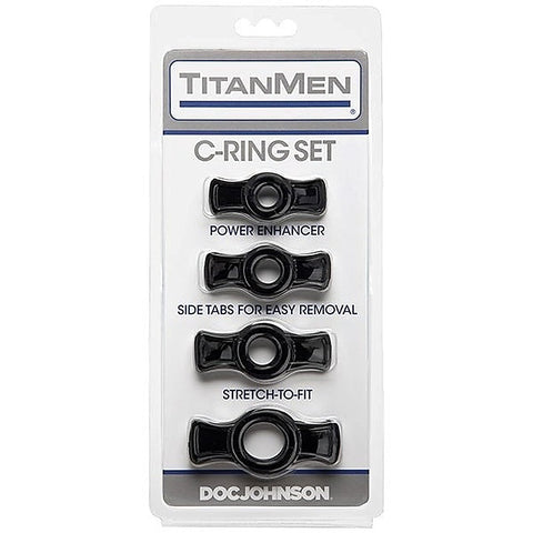 Premium TitanMen Cock Ring Set by Doc Johnson - Cock Ring Sets