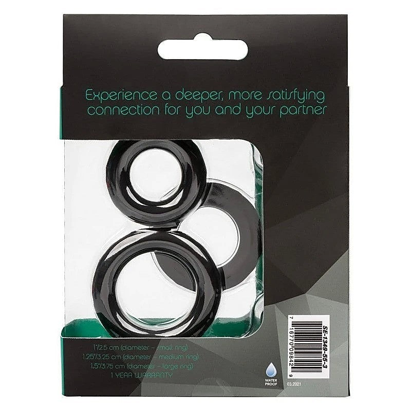 Link Up Ultra-Soft Supreme Stretchy Cock Ring Set - Ball and Cock Toys
