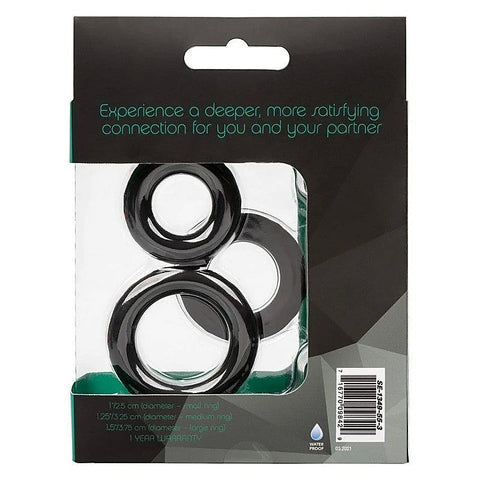 Link Up Ultra-Soft Supreme Stretchy Cock Ring Set - Ball and Cock Toys