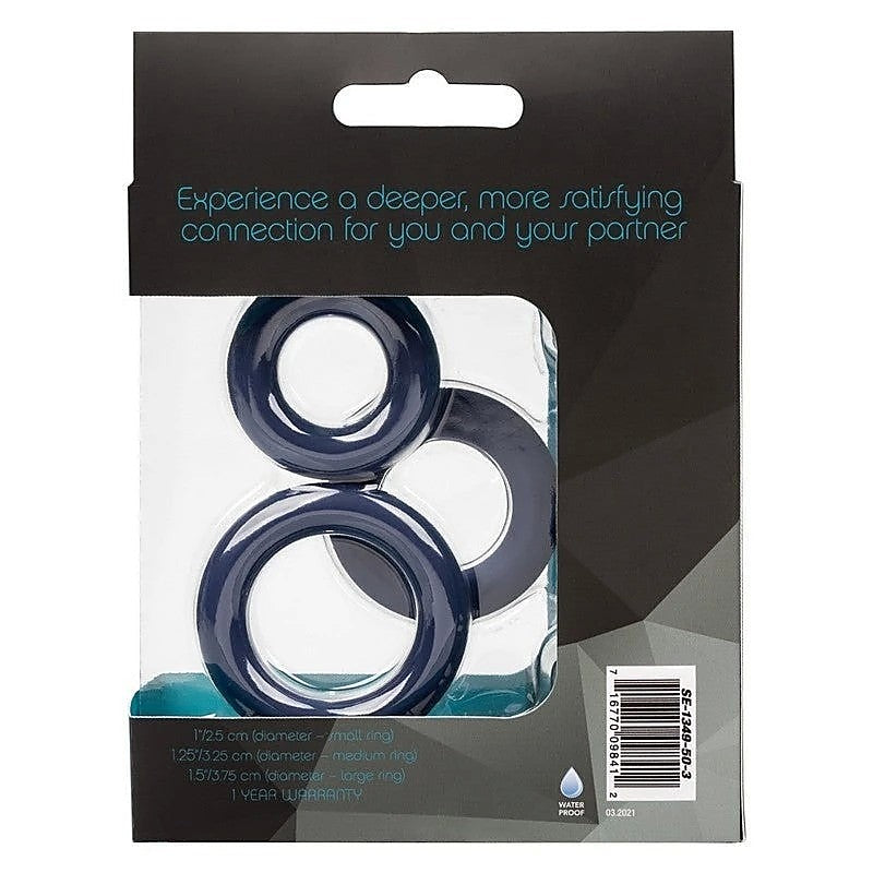 Link Up Ultra-Soft Elite Stretchy Cock Ring Set - Ball and Cock Toys