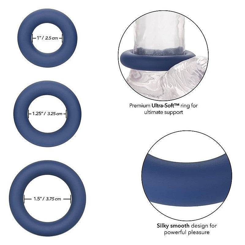 Link Up Ultra-Soft Elite Stretchy Cock Ring Set - Ball and Cock Toys