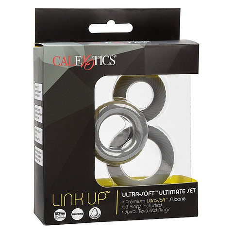 Link Up Ultra-Soft Ultimate Stretchy Male Cock Ring Set - Stretchy Cock Rings