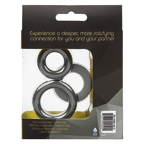 Link Up Ultra-Soft Ultimate Stretchy Male Cock Ring Set - Stretchy Cock Rings