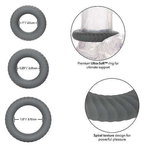 Link Up Ultra-Soft Ultimate Stretchy Male Cock Ring Set - Stretchy Cock Rings