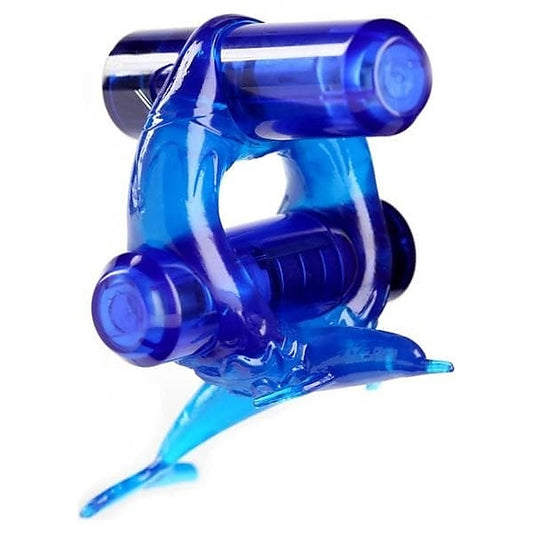 Zero Tolerance Crossbones Diving Dolphin Double Bullet Cock Ring - Cock Rings