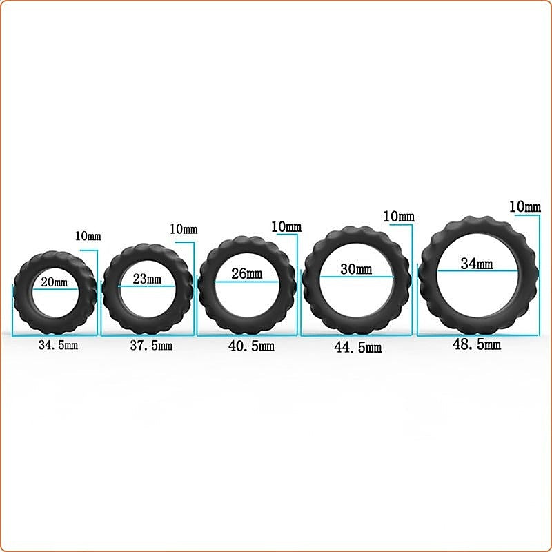 Silicone Penis Rings for Erection Enhancing by BDStyle - Ball and Cock Toys