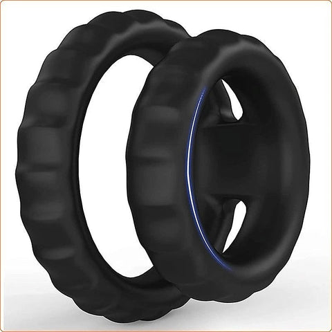 Silicone Dual Cock Ring - Ball and Cock Toys