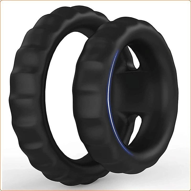 Silicone Dual Cock Ring - Ball and Cock Toys