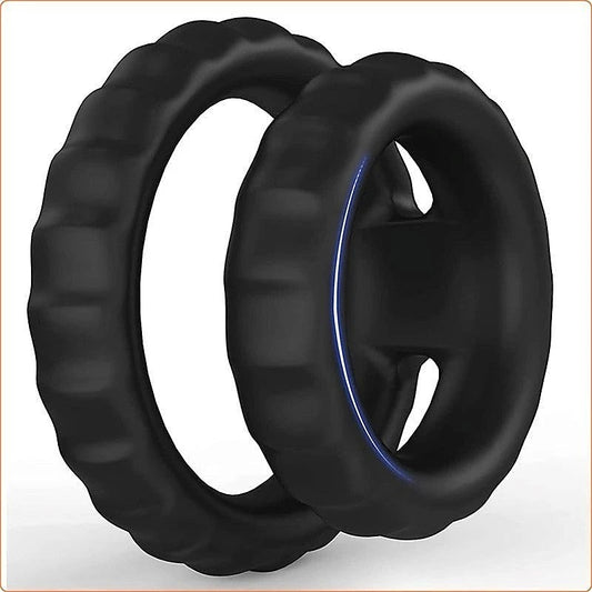 Silicone Dual Cock Ring - Ball and Cock Toys