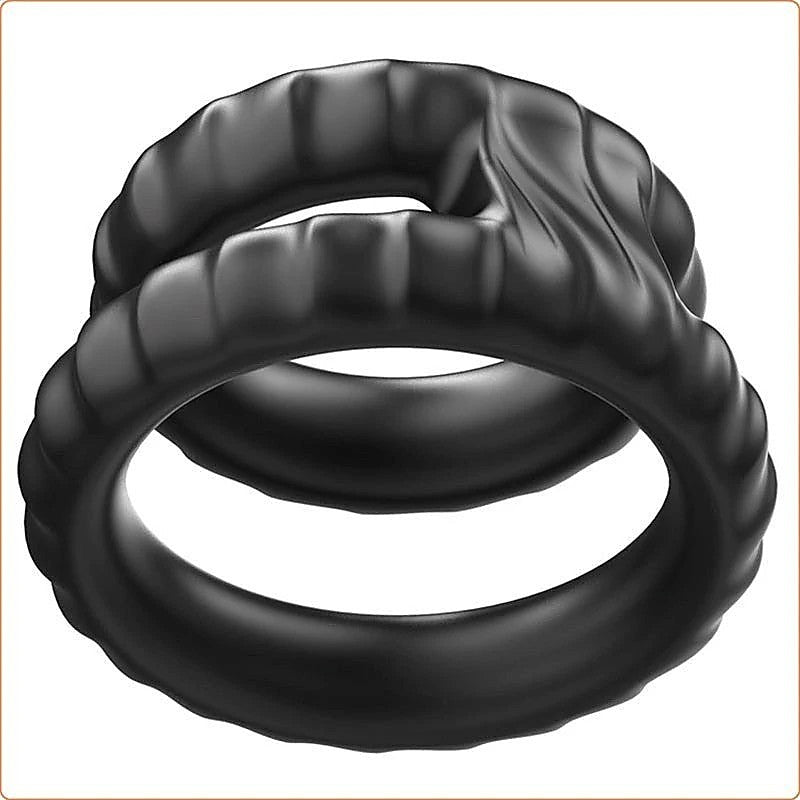 Silicone Dual Cock Ring - Ball and Cock Toys