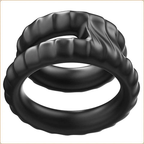 Silicone Dual Cock Ring - Ball and Cock Toys