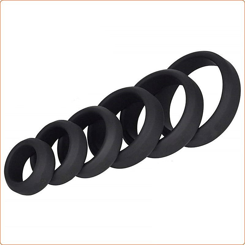 Premium Silicone Cock Ring Set by BDStyle - Stretchy Cock Rings