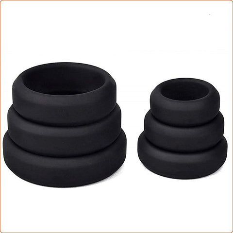 Premium Silicone Cock Ring Set by BDStyle - Stretchy Cock Rings