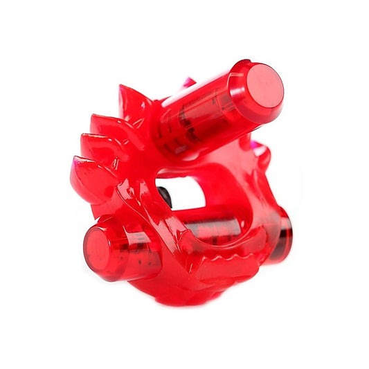 Zero Tolerance Crossbones Flame Thrower Double Bullet Red - Cock Rings