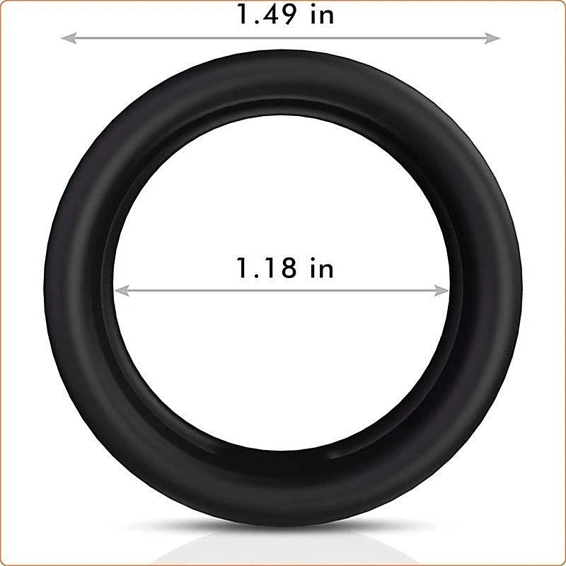 Silicone Dual Penis Ring - Ball and Cock Toys