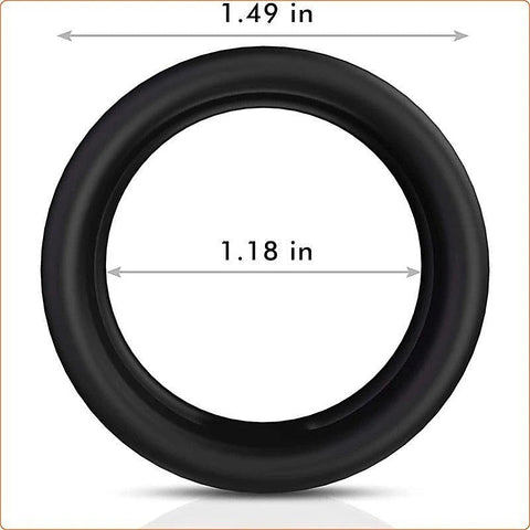 Silicone Dual Penis Ring - Ball and Cock Toys