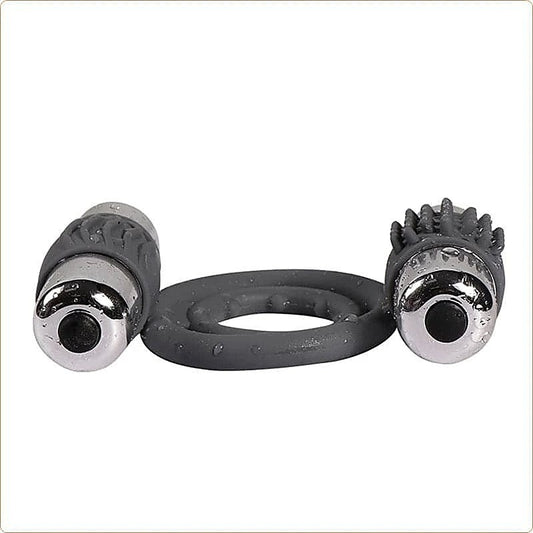 Double Bullet Cock Ring - Ball and Cock Toys