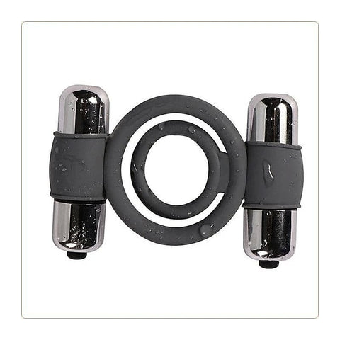 Double Bullet Cock Ring by BDStyle - Ball and Cock Toys