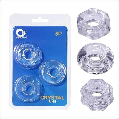 Crystal Cock Ring Set by BDStyle - Ball and Cock Toys