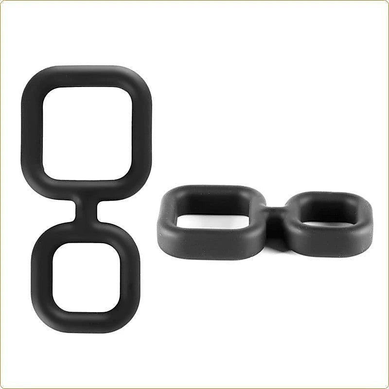 X-MEN Liquid Silicone Double Cock Ring by BDStyle - Ball and Cock Toys
