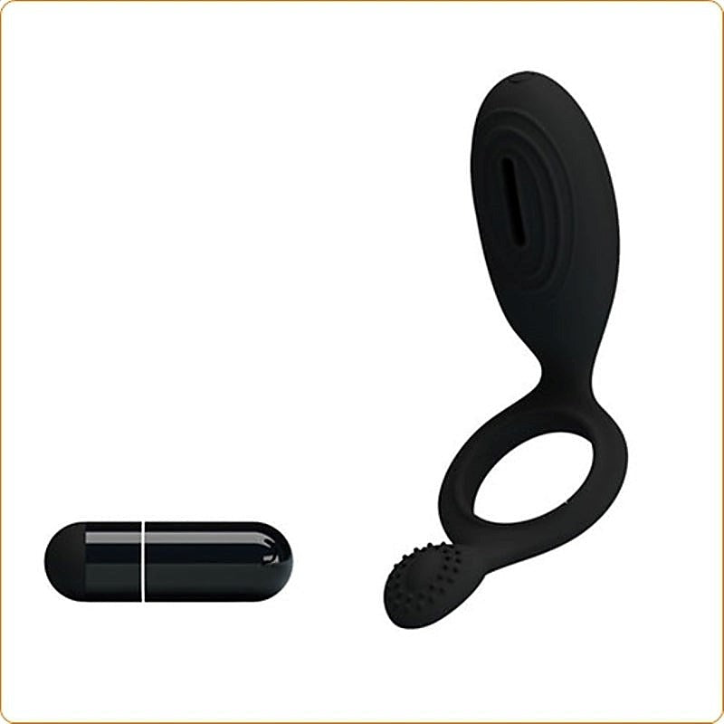 Prettylove Ethel - Rechargeable Vibrating Couples Cock Ring - Ball and Cock Toys