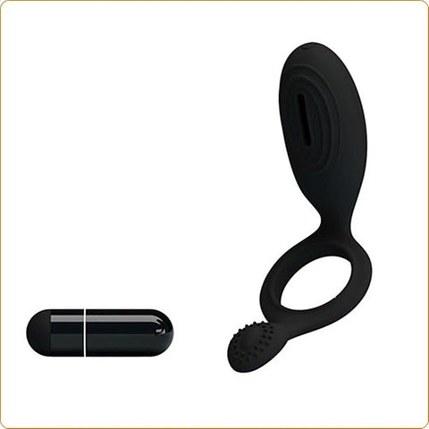 Prettylove Ethel - Rechargeable Vibrating Couples Cock Ring - Ball and Cock Toys