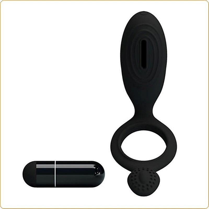 Prettylove Ethel - Rechargeable Vibrating Couples Cock Ring - Ball and Cock Toys