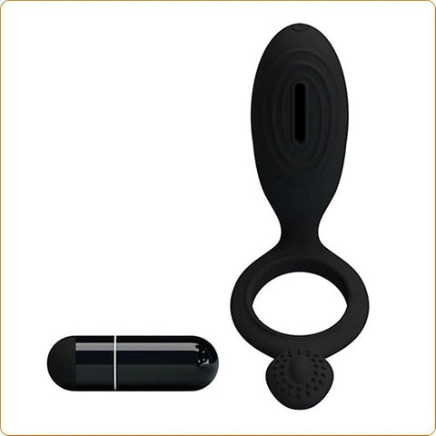 Prettylove Ethel - Rechargeable Vibrating Couples Cock Ring - Ball and Cock Toys