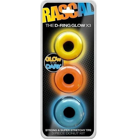 The D-Ring Glow X3 - Ball and Cock Toys